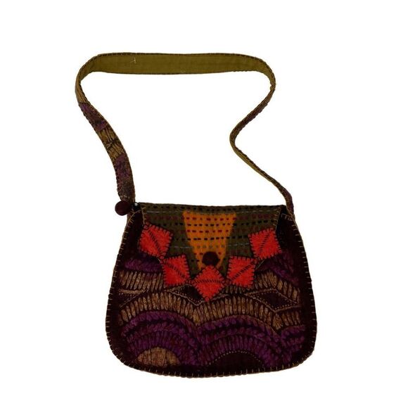 Rising Tide Wool Boho Shoulder Bag‎ - Picture 1 of 7